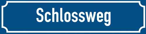 Straßenschild Schlossweg