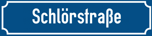 Straßenschild Schlörstraße