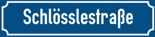 Straßenschild Schlösslestraße zum kostenlosen Download