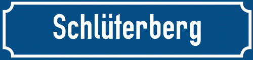 Straßenschild Schlüterberg
