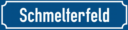 Straßenschild Schmelterfeld