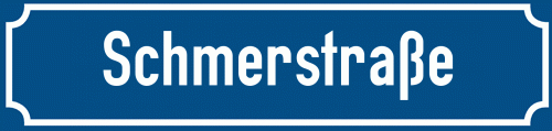 Straßenschild Schmerstraße