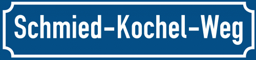 Straßenschild Schmied-Kochel-Weg
