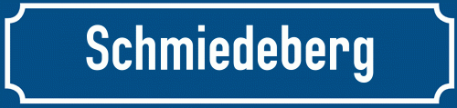 Straßenschild Schmiedeberg