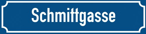 Straßenschild Schmittgasse