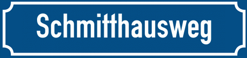 Straßenschild Schmitthausweg