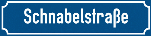 Straßenschild Schnabelstraße zum kostenlosen Download