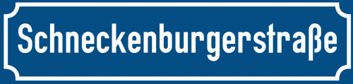 Straßenschild Schneckenburgerstraße