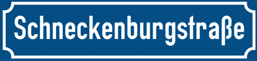 Straßenschild Schneckenburgstraße