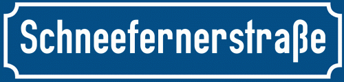 Straßenschild Schneefernerstraße
