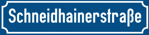 Straßenschild Schneidhainerstraße