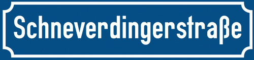 Straßenschild Schneverdingerstraße zum kostenlosen Download