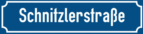 Straßenschild Schnitzlerstraße zum kostenlosen Download