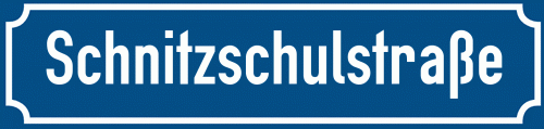 Straßenschild Schnitzschulstraße