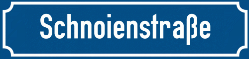 Straßenschild Schnoienstraße