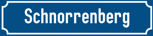 Straßenschild Schnorrenberg