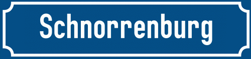 Straßenschild Schnorrenburg