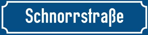 Straßenschild Schnorrstraße