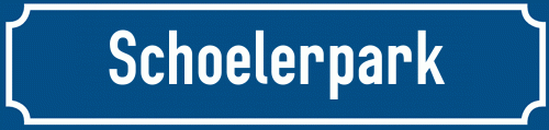 Straßenschild Schoelerpark