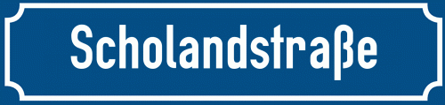 Straßenschild Scholandstraße