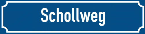 Straßenschild Schollweg