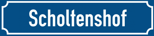 Straßenschild Scholtenshof