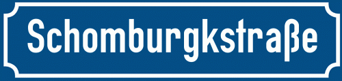 Straßenschild Schomburgkstraße zum kostenlosen Download