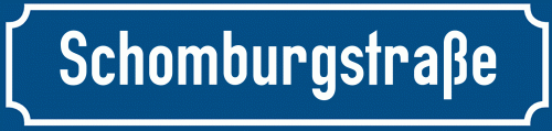Straßenschild Schomburgstraße