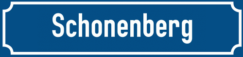 Straßenschild Schonenberg