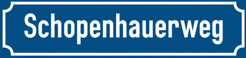 Straßenschild Schopenhauerweg
