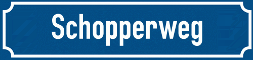 Straßenschild Schopperweg