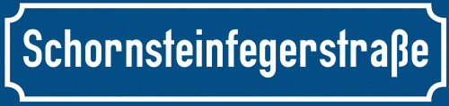 Straßenschild Schornsteinfegerstraße