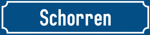 Straßenschild Schorren