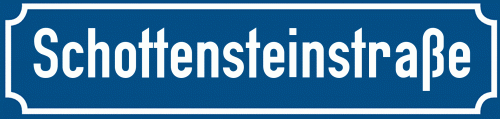 Straßenschild Schottensteinstraße
