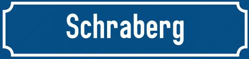 Straßenschild Schraberg