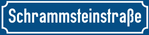 Straßenschild Schrammsteinstraße