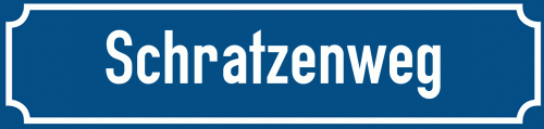 Straßenschild Schratzenweg