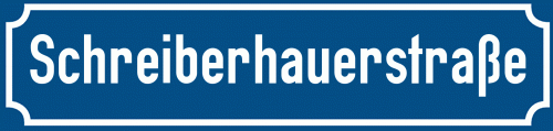 Straßenschild Schreiberhauerstraße