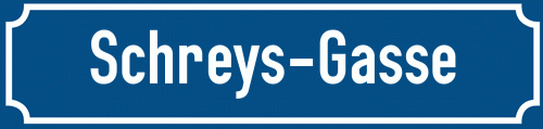 Straßenschild Schreys-Gasse