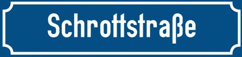 Straßenschild Schrottstraße