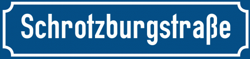 Straßenschild Schrotzburgstraße