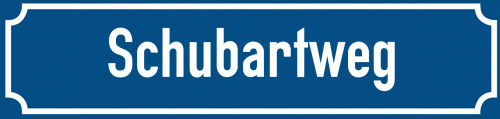 Straßenschild Schubartweg
