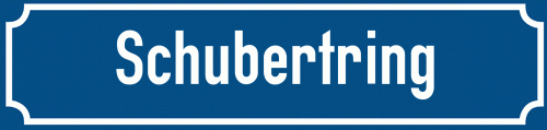 Straßenschild Schubertring