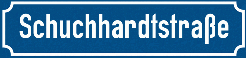 Straßenschild Schuchhardtstraße