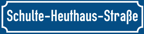 Straßenschild Schulte-Heuthaus-Straße
