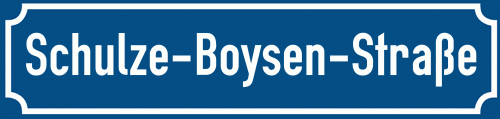 Straßenschild Schulze-Boysen-Straße zum kostenlosen Download