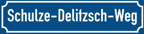 Straßenschild Schulze-Delitzsch-Weg