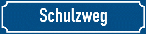 Straßenschild Schulzweg