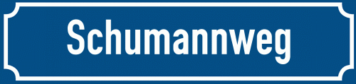 Straßenschild Schumannweg