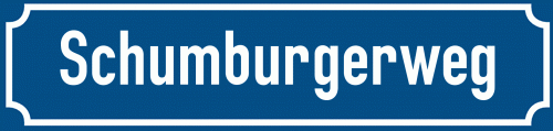 Straßenschild Schumburgerweg